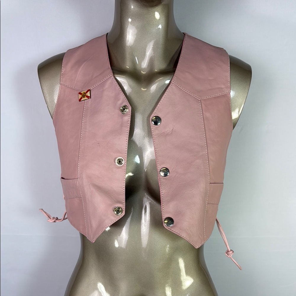 Milwaukee Leather Performance Apparel Pink Leather Vest